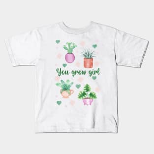 You grow girl! Kids T-Shirt